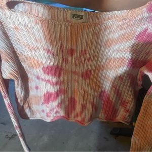 pink tie dye sweater size small